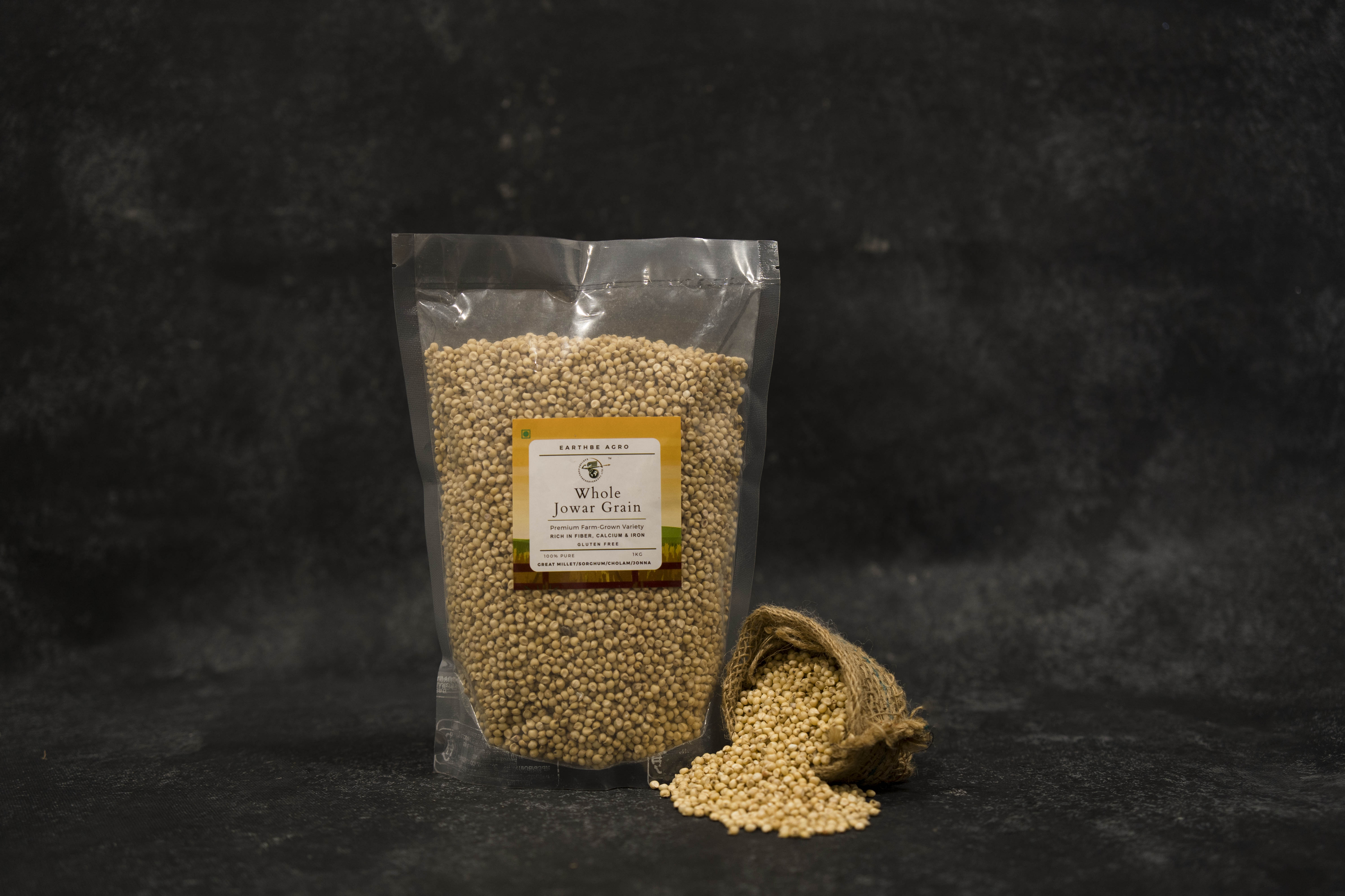 Whole Jowar Grain - 1 KG – Earth Be Agro