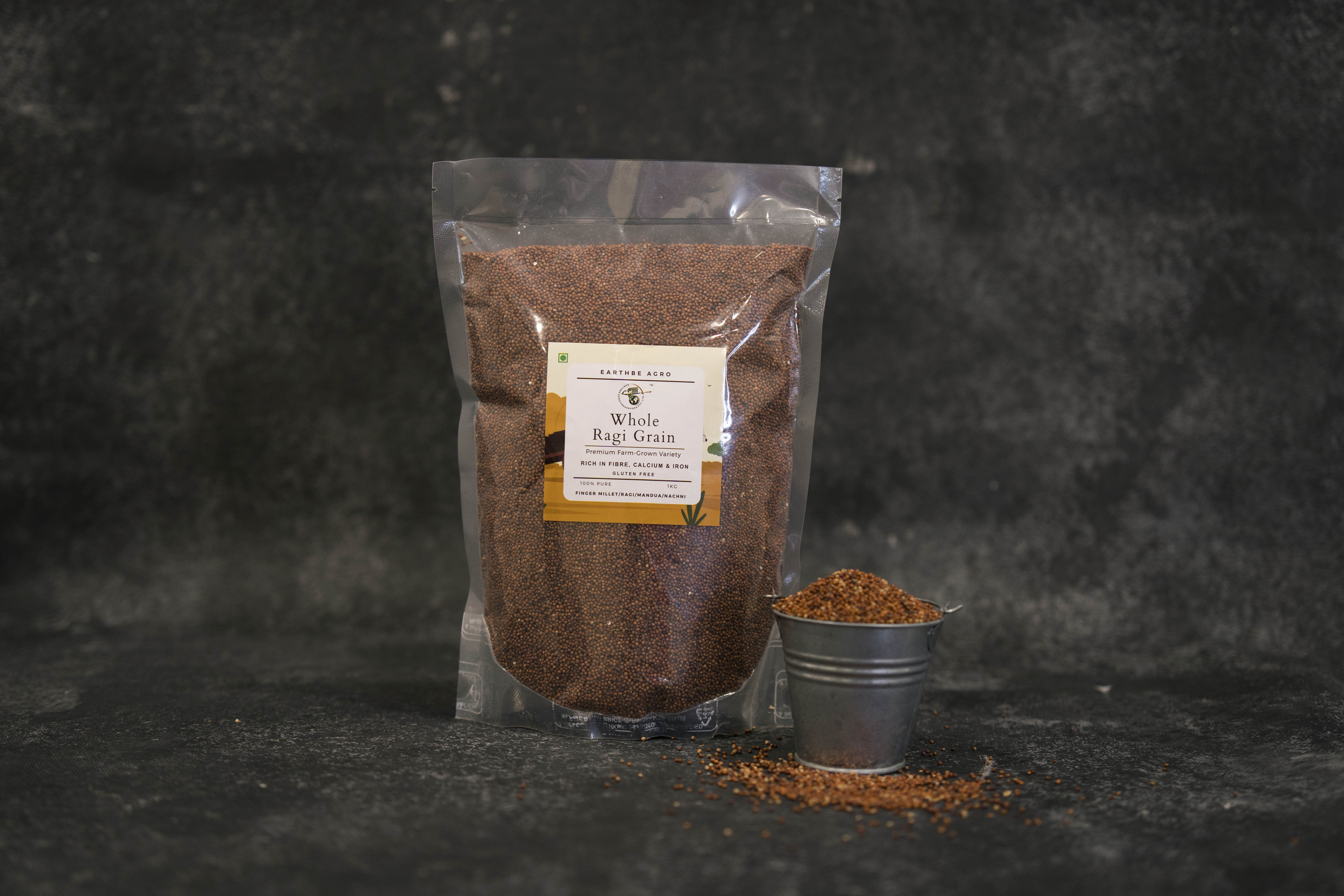 Whole Ragi Grain - 1 KG – Earth Be Agro